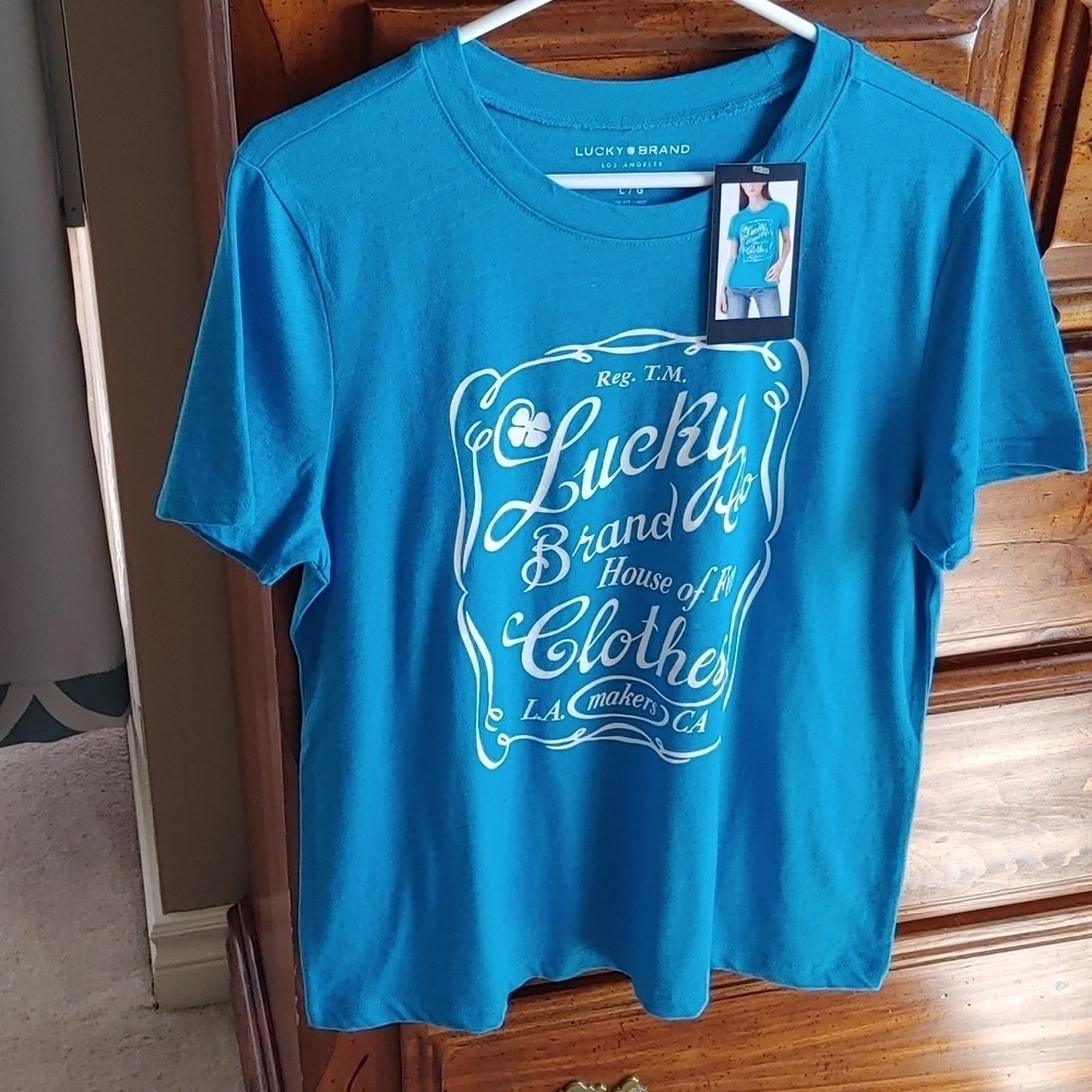 🌻NWT Women's Lucky Brand Turquoise T-shirt
